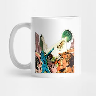 Mass Panic Ufo Abductees City Mysteries of Unexplored Worlds Retro Vintage Comic Book Mug